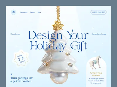 Holiday Gift Builder Website christmas design gifts holidays landing page ui uiux ux web web design website