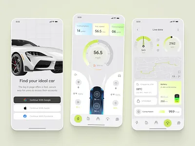 AI Car Scanner Mobile App ai ai car scanner app appdesign automotive app car app car repair car scanner cartech data analytics app design mobile app realtimecardata scanner ui vehicle monitoring app