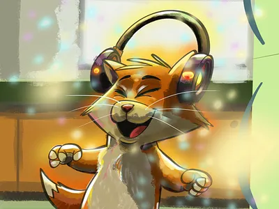 Party Animal animals cartoon cat characterdesign cuteillustrations design kidlitart music party storybookart whimsicalart