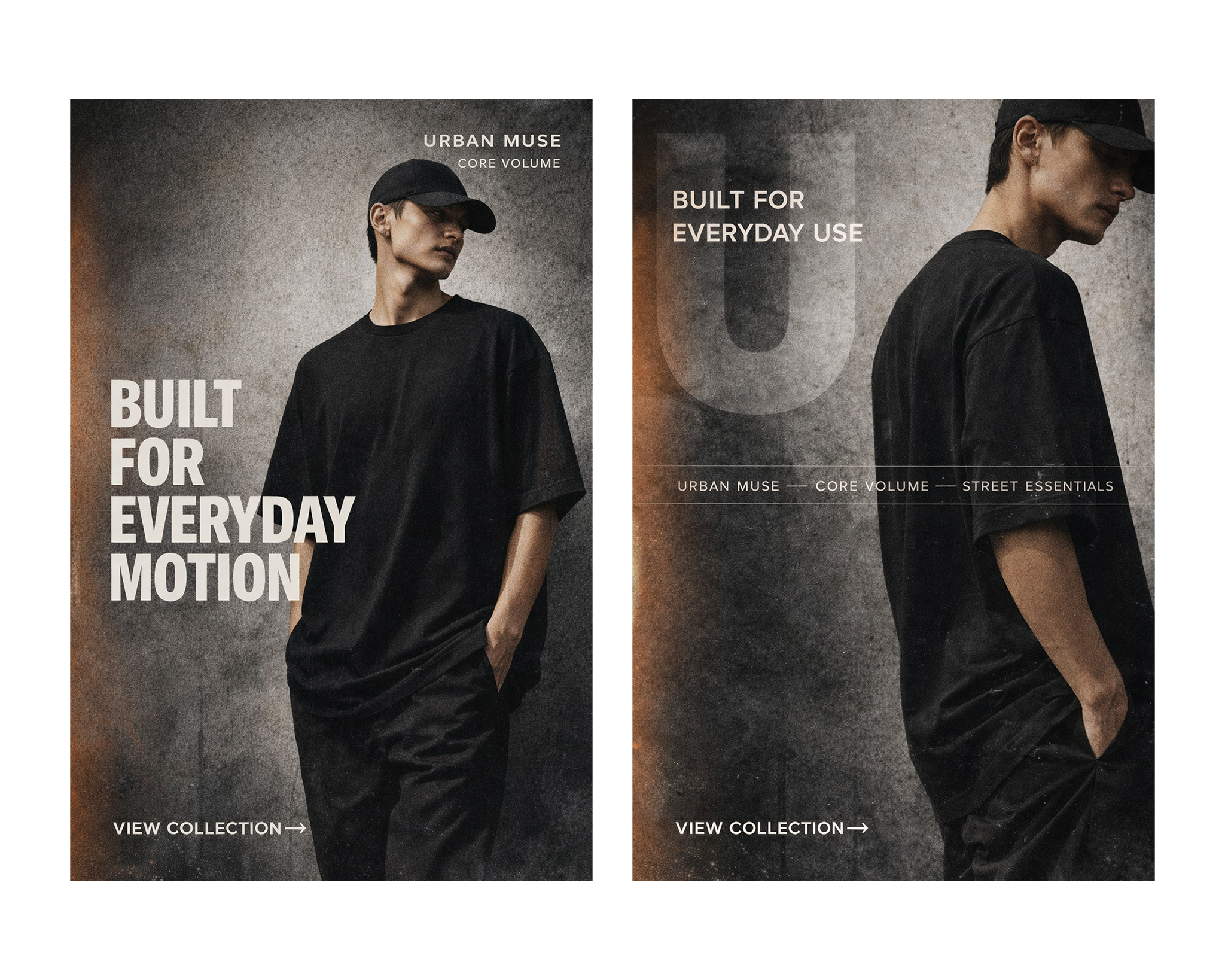 Editorial Streetwear Ad Concepts - Fashion Brand ai art branding cool fashion ad fashion ad graphic design illustration instagram ad streetwear brand