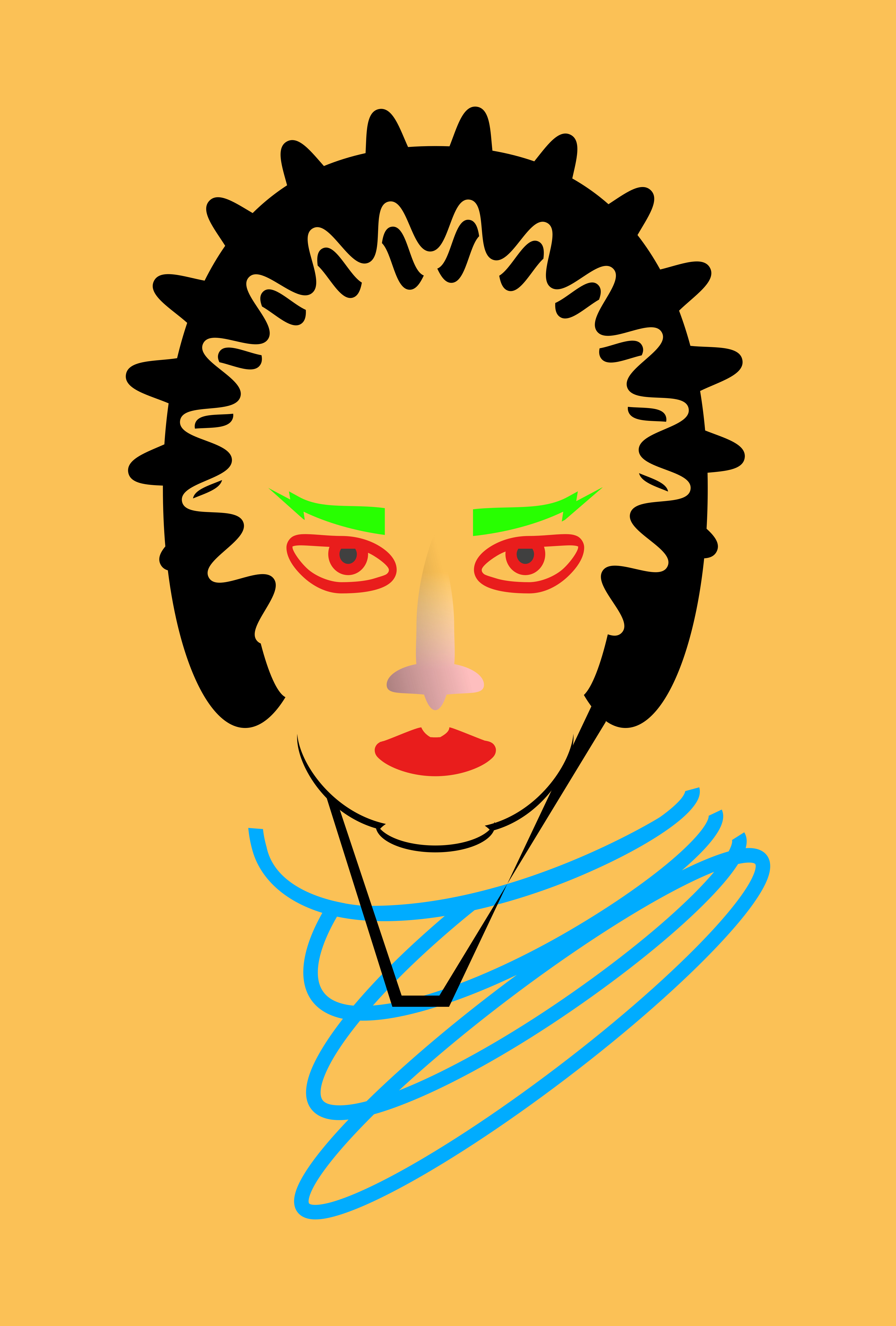 dooodley dooo twooo doodle girl head illustration shunte88 vector