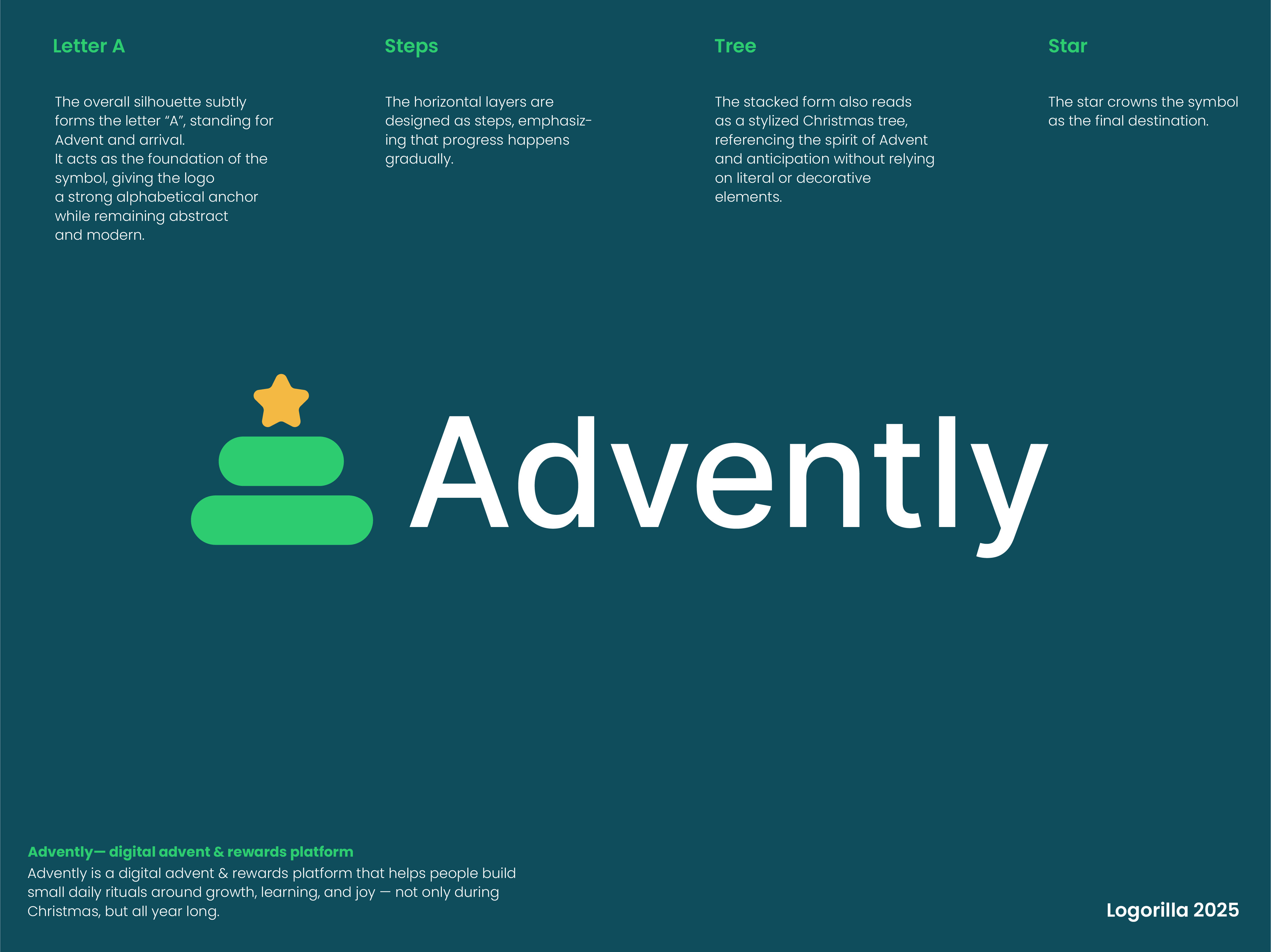 Advently advent anticipation arrival celebration consistency growth guidance hope journey minimal logo progress reward