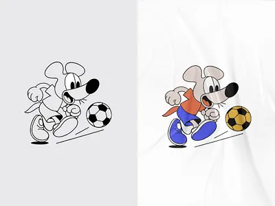 Mouse Playing Football Mascot Character Design art artofdribbble cartoonillustration character cutecharacter digital art digitalillustration dribbble football football mascot fun illustration graphic design mascotdesign mouse logo mouse mascot play full character playful illustration playfuldesign ui vectorart