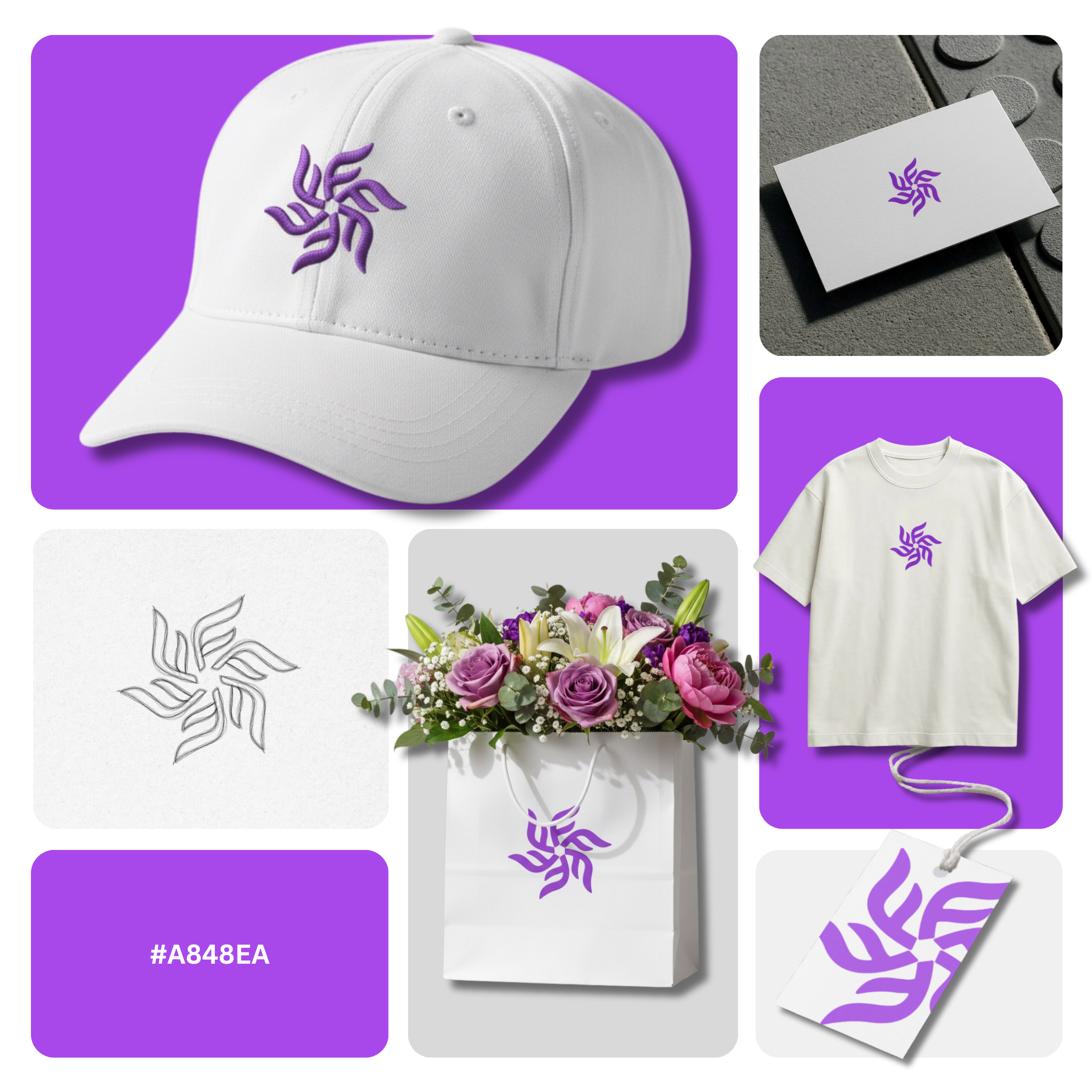 The Florist Shop Logo Design abstract brandidentity branding feminine florallogo floristlogo flowerlogo geometric icon lettermark logo logodesign logomark luxurybranding minimal minimalist modern monogram symbol visualidentity