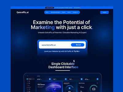 Saas Landing Page for Gotraffic.ai design graphic design typography ui user ux