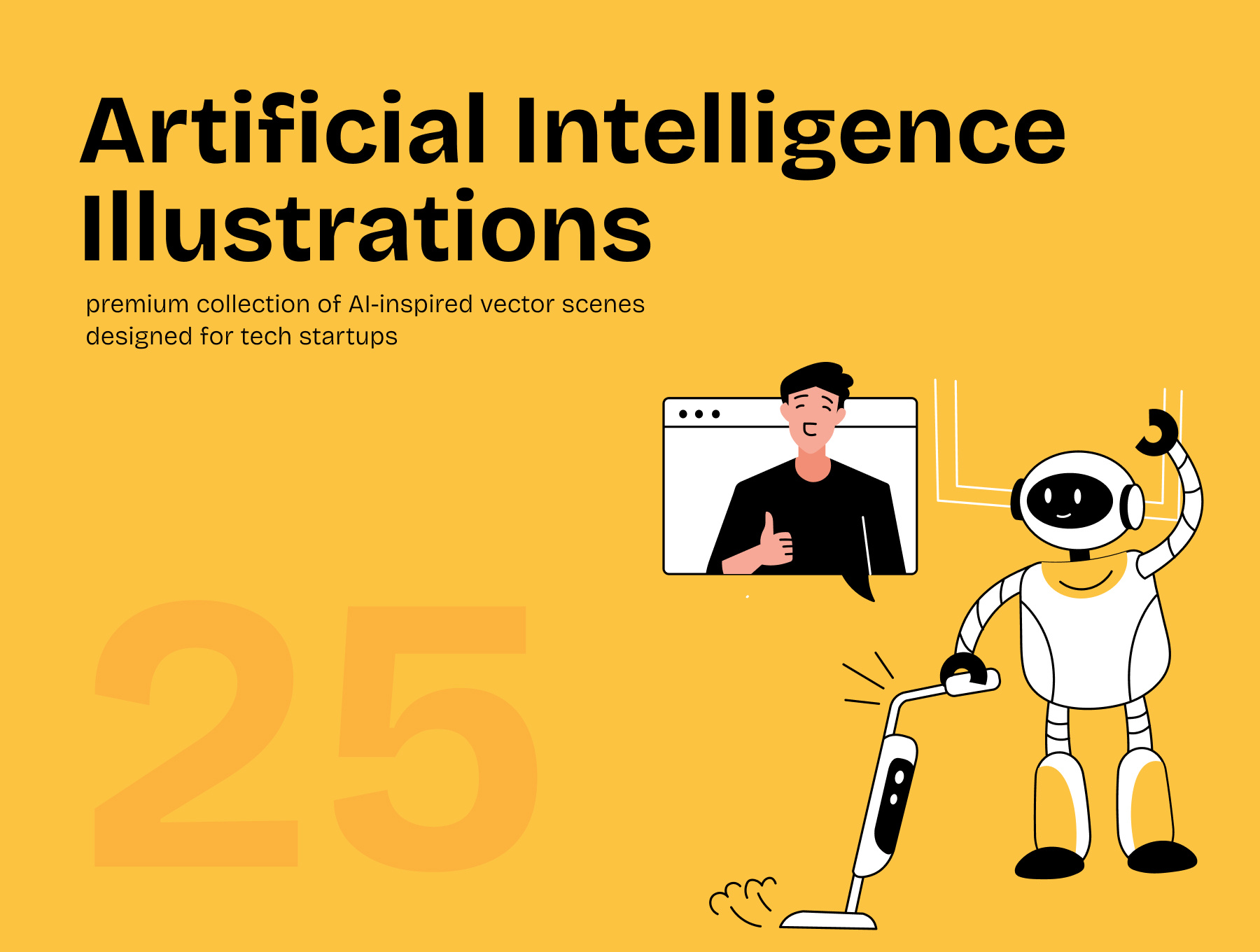 Future of AI Character Illustration Kit ai aiassistant artificialintelligence automation characterdesign chatbot digitalassistant flatdesign futuretech illustration machinelearning modernillustration robot robotillustration saas startup technology uidesign uxui vector