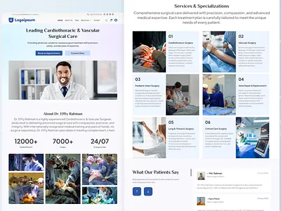 Doctor Personal Portfolio Website branding design doctor protfollio modern design ui uiux design website