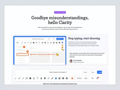 Demo Features - SaaS website for screen recording animation design hero section homepage landing page marketing site playful product website prototype responsive design saas saas platform tech website typography ui web app web design web layout web ui