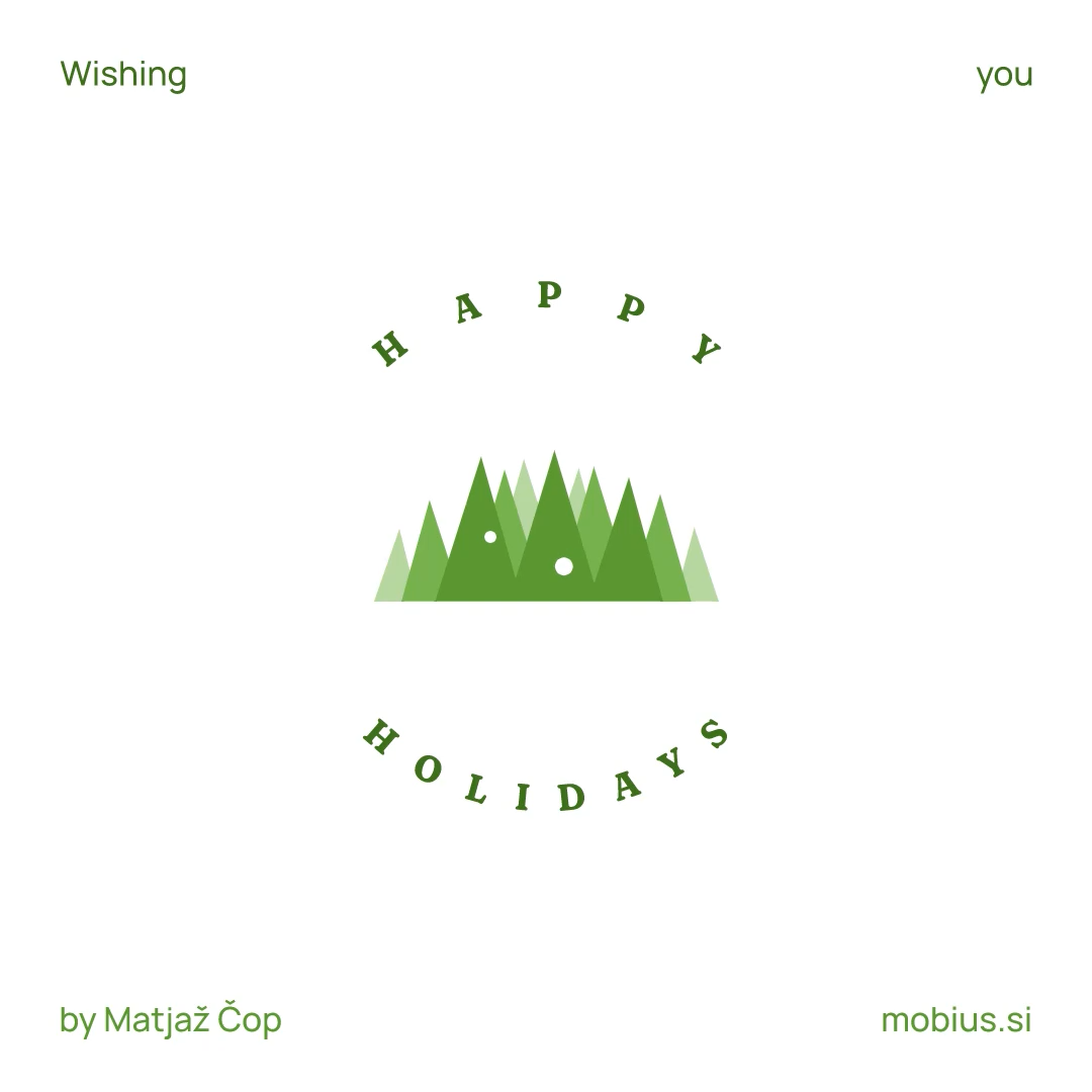 Happy Holidays animation forest limited color palette merry christmas minimalism motion graphics snow
