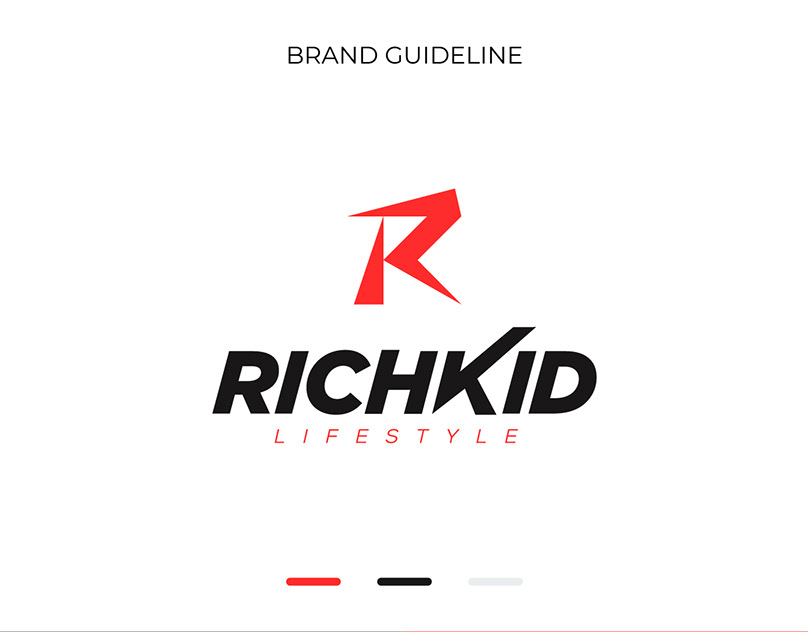 Richkid Brand Guideline brand identity branding design footwear graphic design illustration logo logo design logo designer r logo r logomark r mark shoes typography ui ux vector visual identity