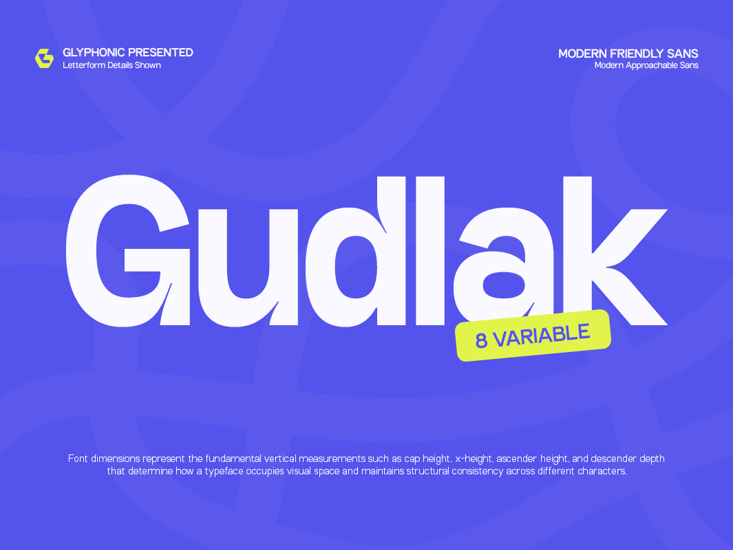 GC Gudlak - Modern Family Sans branding corporate design display elegant font font glyph glyphonic graphic design headline logotype magazine modern poster startup stylish typeface typography variable webfont