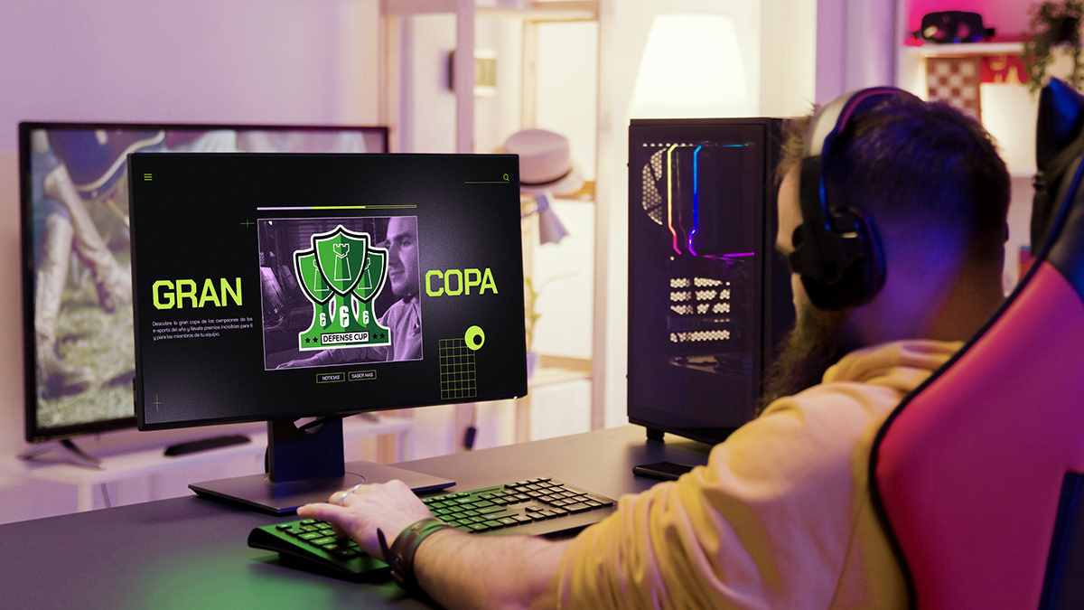Defense Cup branding cup defense cup esports league logo