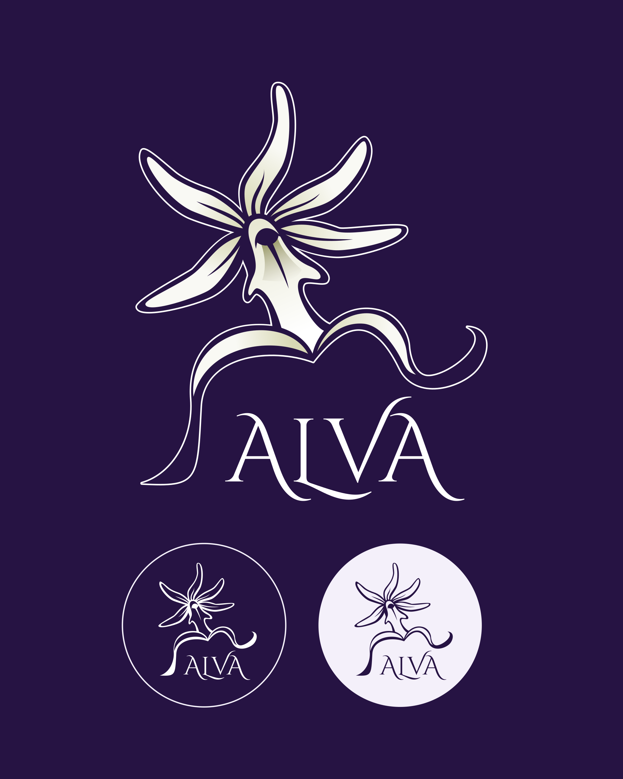 Logo Design for Alva brand identity branding commission design flower freelance work ghost orchid graphic design logo logo design logo design branding logo designer vector