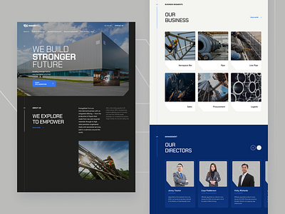 Steel Industrial Company Landing Page by Aryo Pamungkas for SLAB Design ...