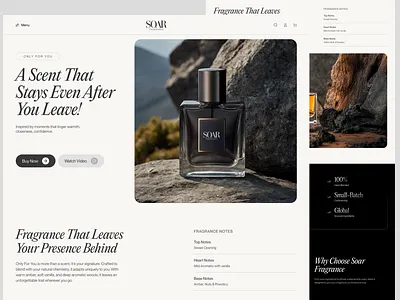 Fragrance/ Perfume Website Design beauty brand website ecommerce fragrance fragrance website fragrance website design fragrance website ui home page landing page luxury modern perfume perfume website design premium shopify website ui design web design