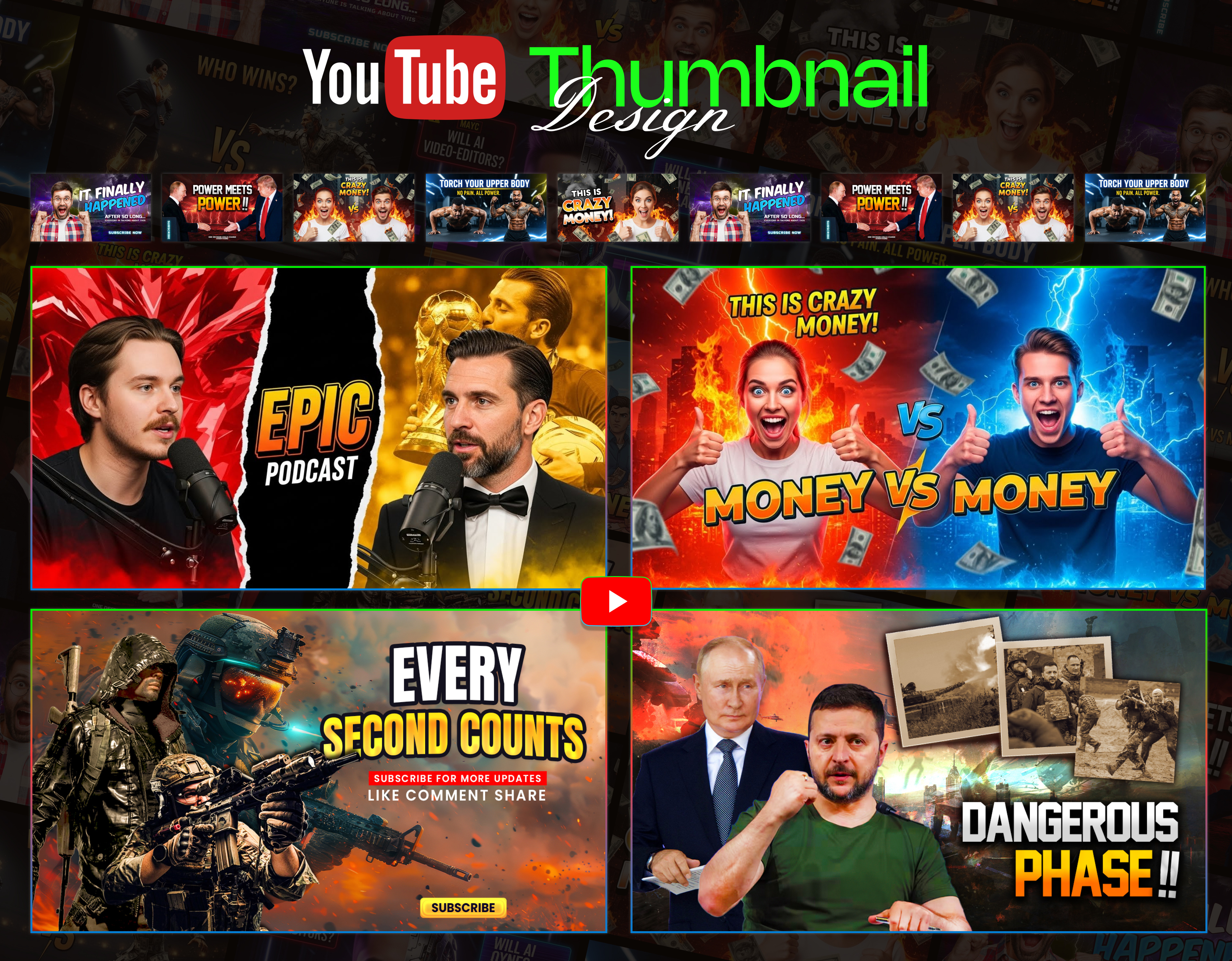 YouTube Thumbnail Design ads clickbait design content creator digital design graphic design social media design social media post thumbnail design video marketing youtube design youtube thumbnail