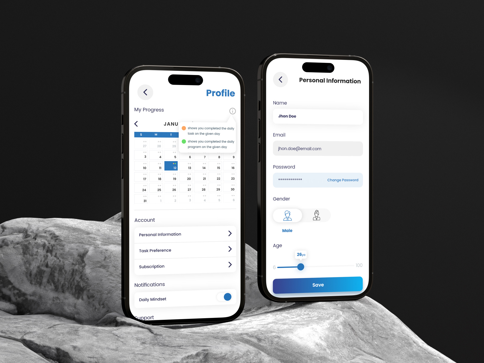 Example of Mobile App UI/UX Design Services