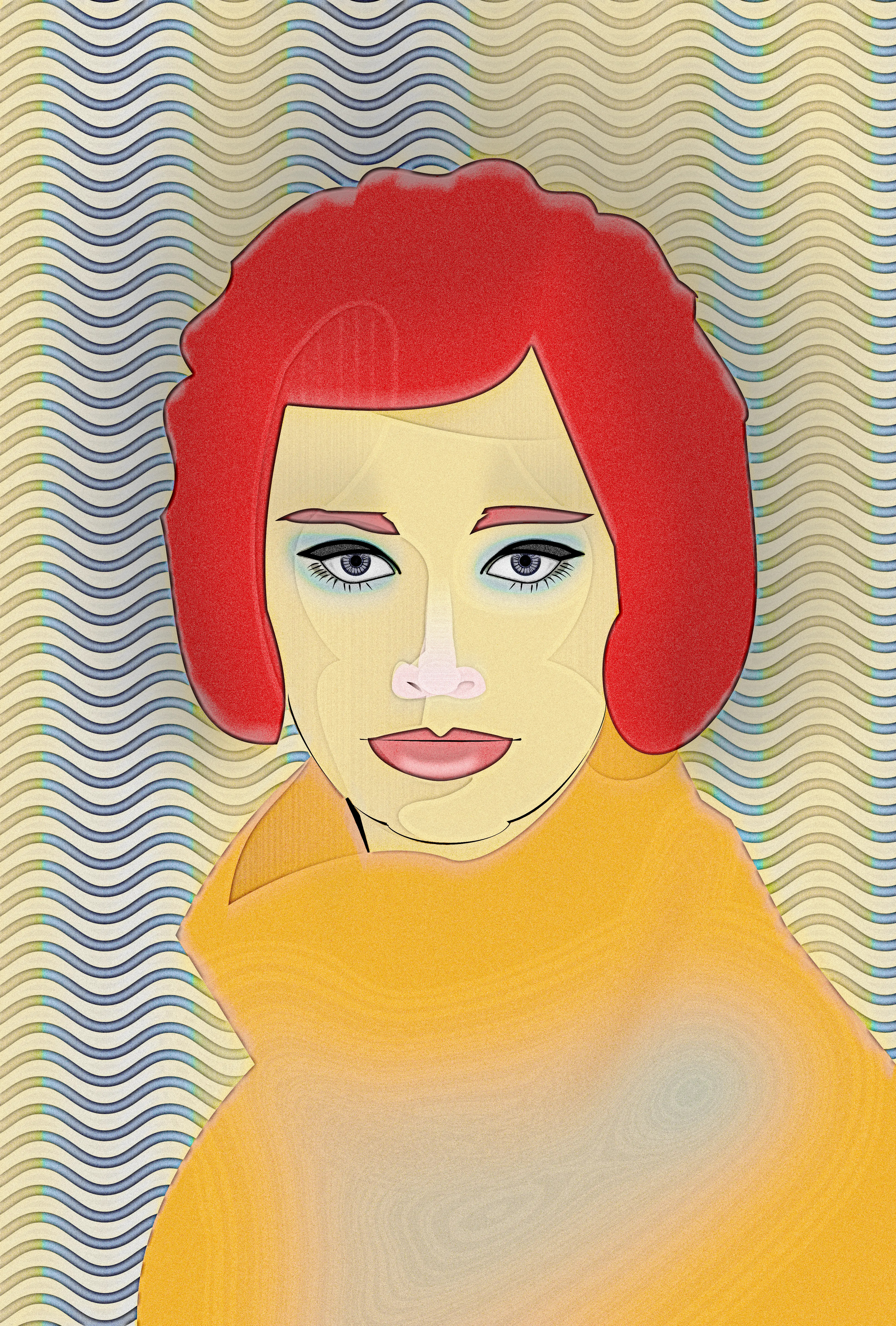 fiiive & finaaal girl head illustration noise shunte88 vector