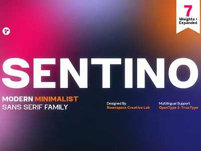 Sentino – Modern Minimalist Sans Serif Family 3d animation branding design display graphic design illustration logo luxury magazine motion graphics typography ui