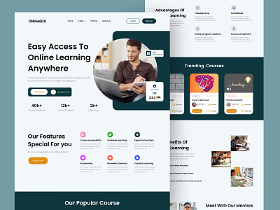 Online Course Landing Page by Jahid for Tophats on Dribbble