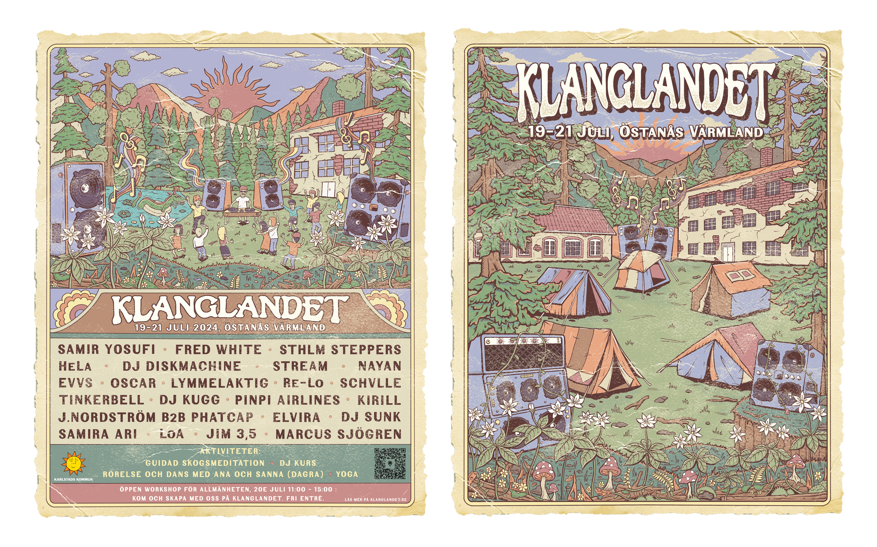 Klanglandet: Festival Illustrations apparel branding design festival flyer gigs graphic design illustration logo