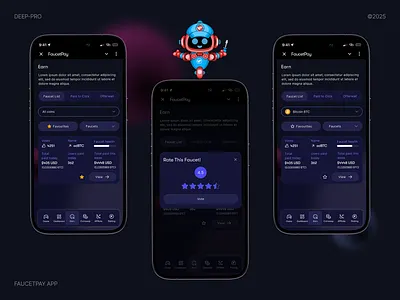 Faucetpay Telegram App app branding design faucetpay telegram app figma graphic design illustration logo ui ux vector
