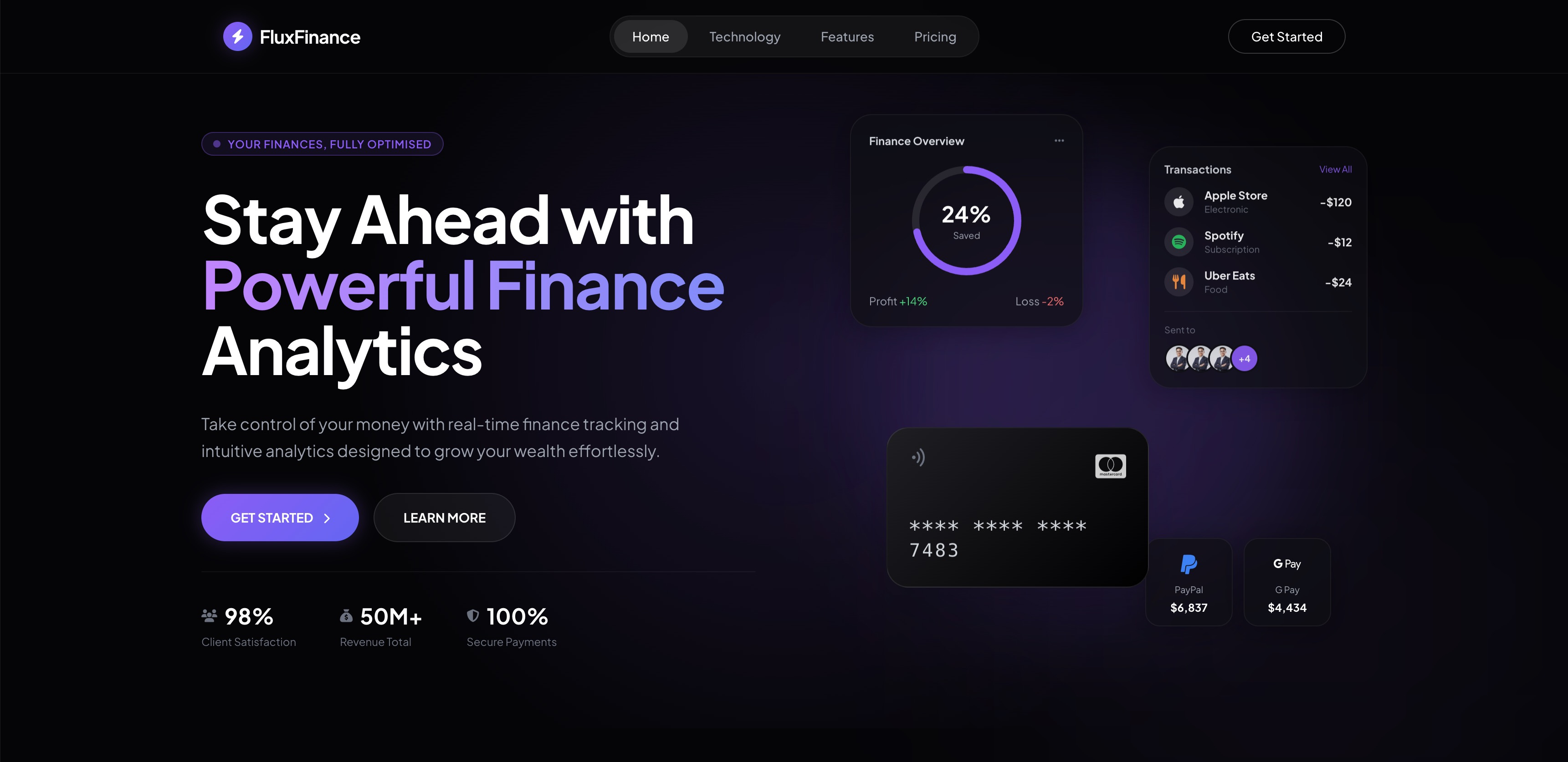 Financial Website Design design landing page ui website