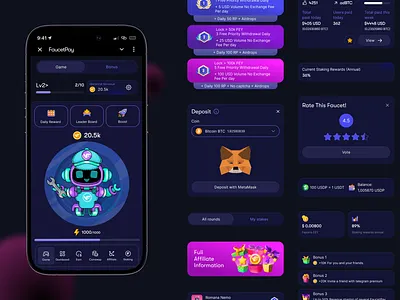 Faucetpay Telegram App app branding design faucetpay telegram app figma graphic design illustration logo ui ux vector