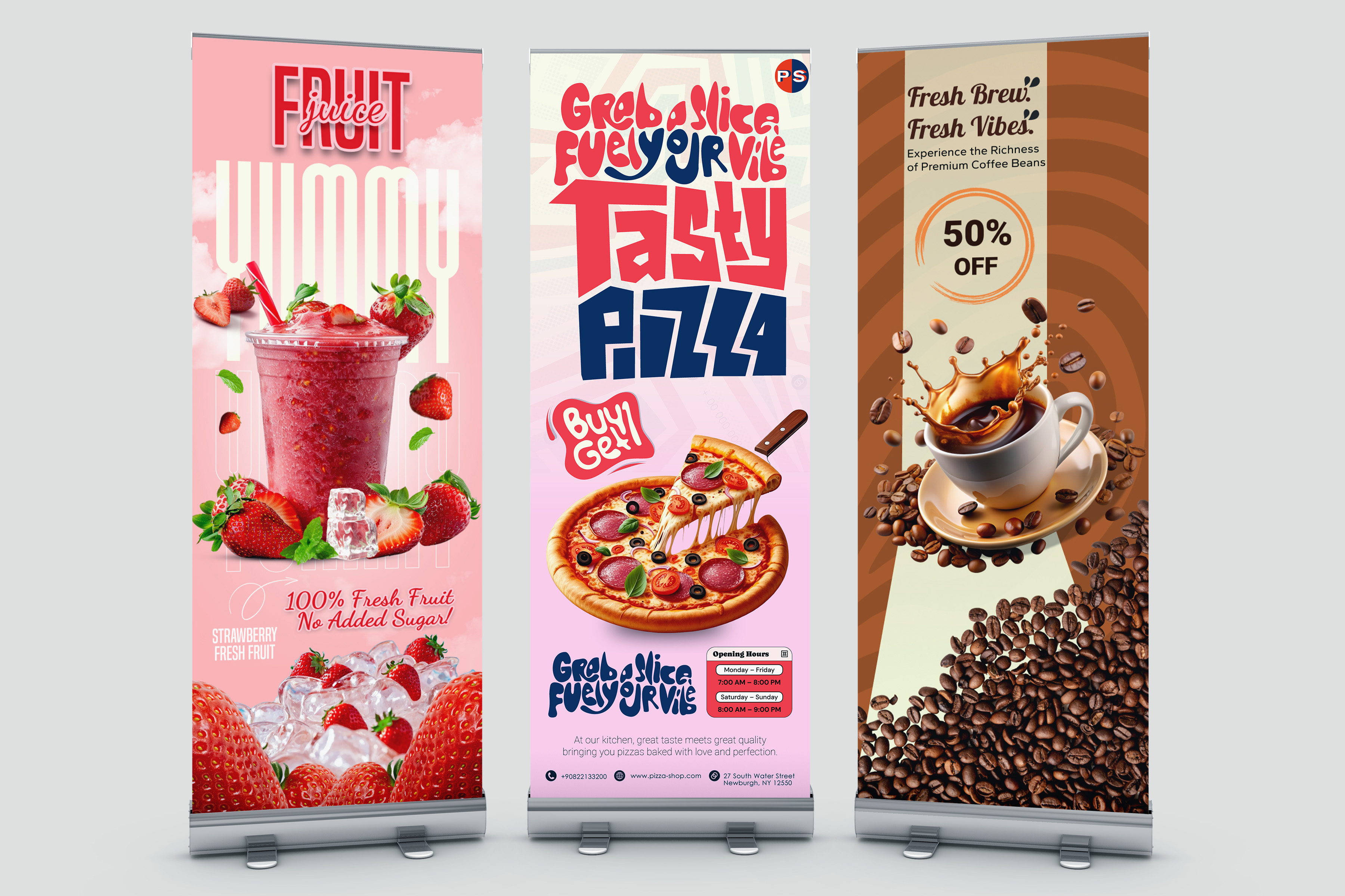 Example of Roll Up Banner Design For Outdoor Event 