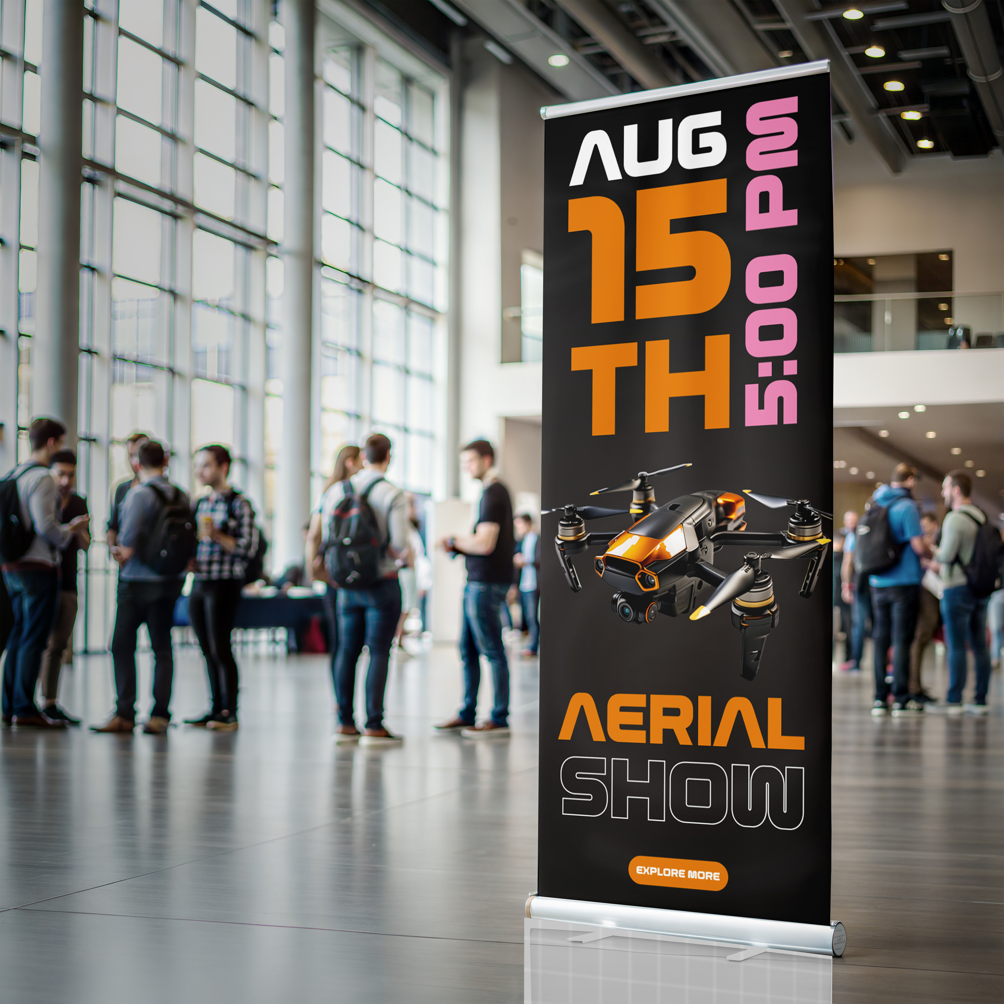 Example of Roll Up Banner Design For Outdoor Event 