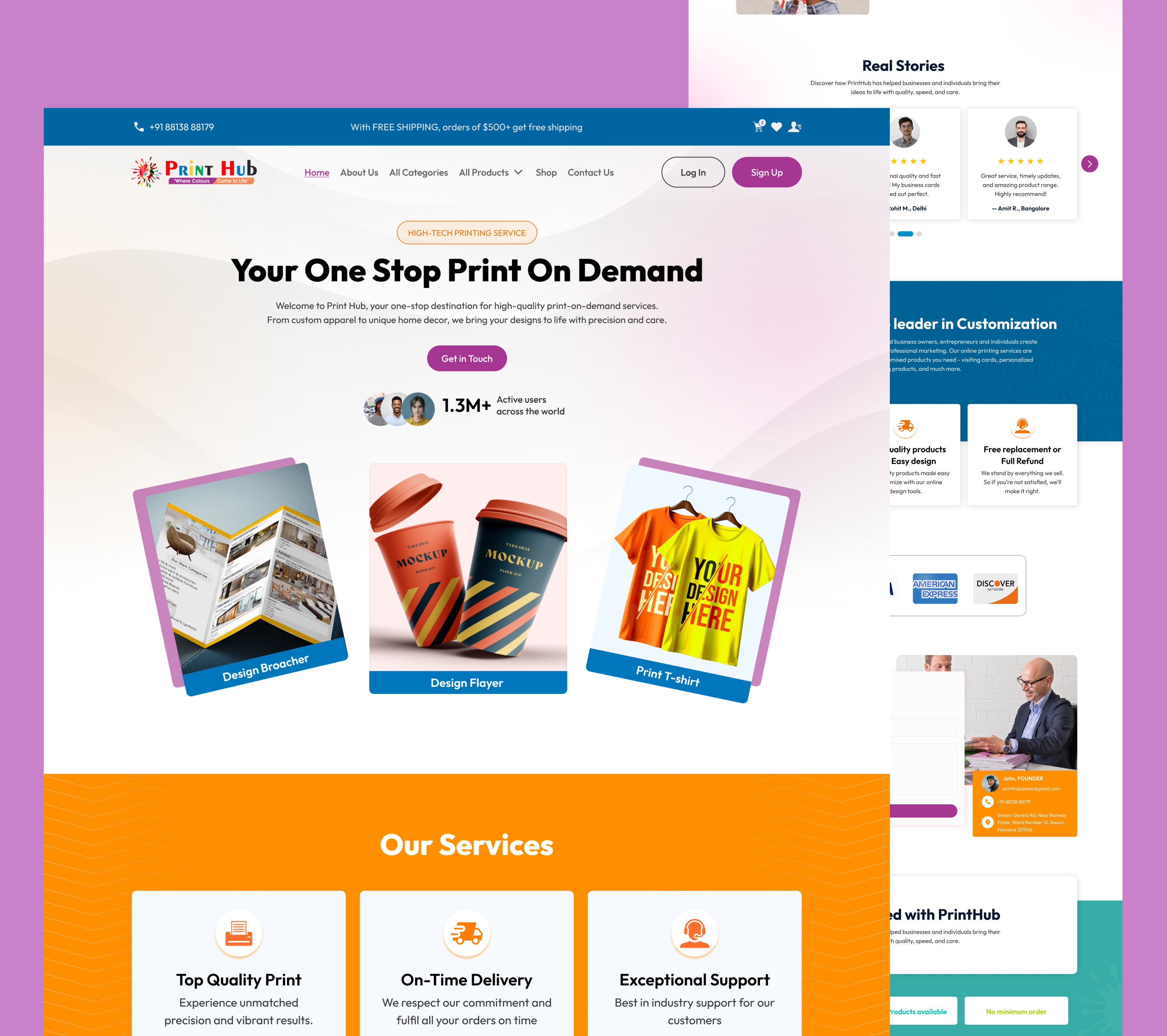 🖨️ PrintHub – Print On Demand Website Design 🚀 branding identity business website design conversion focused design corporate web design creative web design custom printing platform digital design e commerce web design modern web design print industry website print on demand website printing website design product showcase design professional website responsive website design service based website trust focused layout uiux design user friendly interface web ui design
