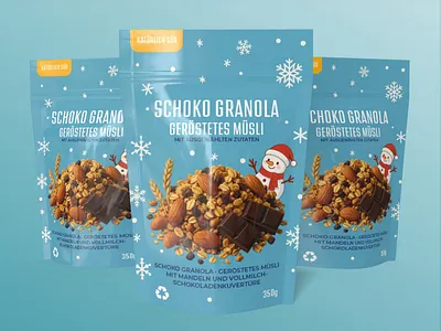 Choco Granola — Roasted Muesli (Festive Winter Edition) choco granula muesli packaging packaging design