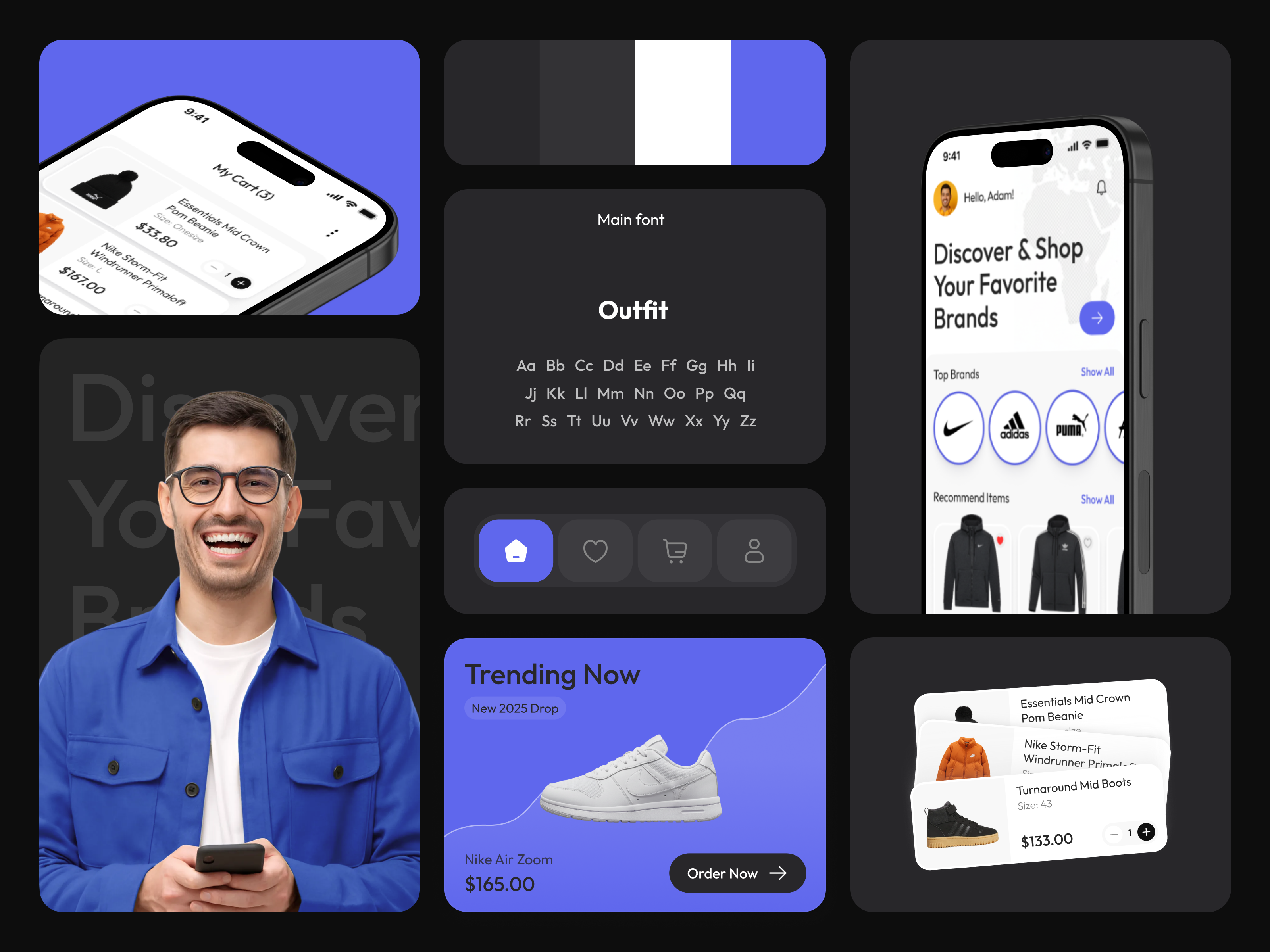 Luxora — Premium Shopping Experience branding dark theme design illustration logo marketplace mobile mobile app ui ux