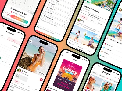 Swingist – Social Media App UI app design figma mobile app uiux social media app ui uiux design user experience user interface