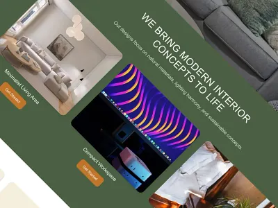 Minimalist Interior Design Website Concept