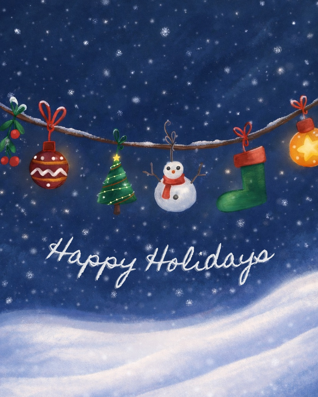 Happy Holidays art artwork christmas design digitalart drawing holidays illustration procreate sketch