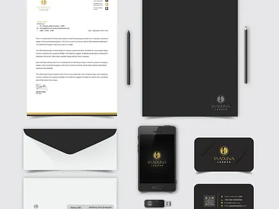 Elegant Brand Identity & Stationery Set branding graphic design