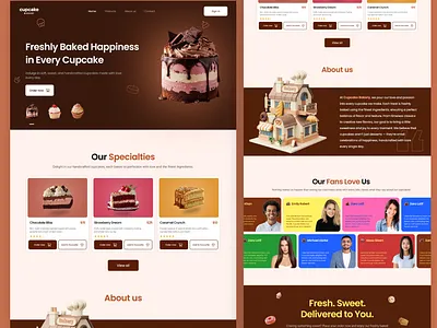 Modern Bakery Website Landing page UI ai bakery foryou graphic design landingpage ui uiux ux webdesign