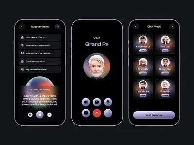 Persona-First AI Interaction Mobile App ai ai design figma graphic design interaction mobile mobile app ui ux