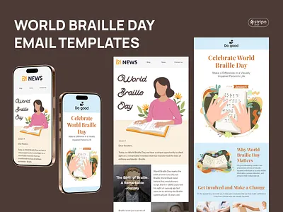 World Braille Day Email Design design email email builder email campaign email design email marketing email newsletter email templates html email newsletter stripo email ux design web design