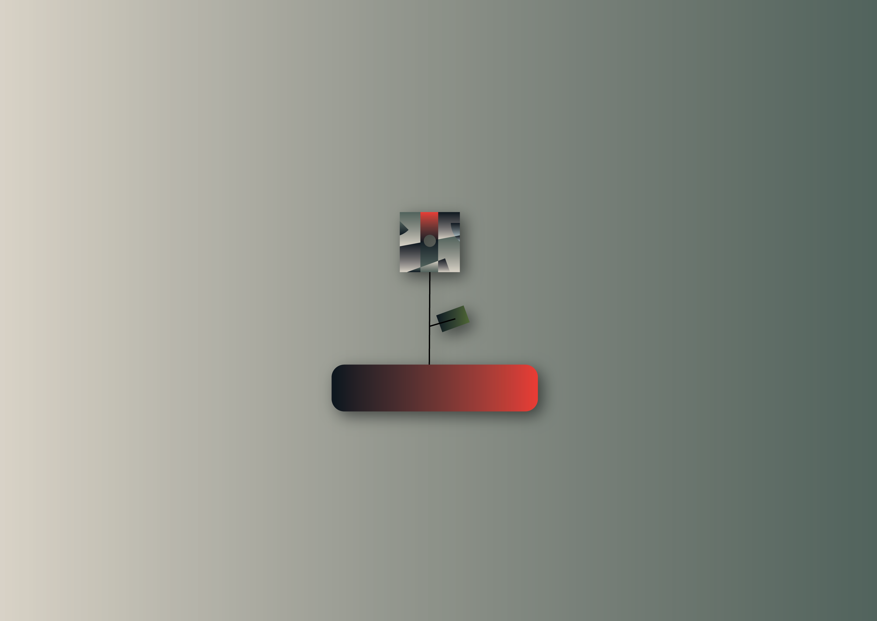 Maybe-Simple-1-1 flower frame gradient green illustration minimal modern modern art print red