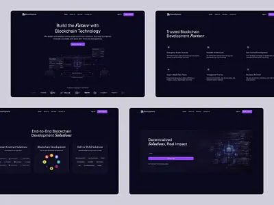 BlockSphere – Modern Blockchain & Web3 Landing Page UI Design animation b2b b2c blockchain blockchain developer blockchain website crypto website dashboard fintech landing page product design saas ui ux web app web design