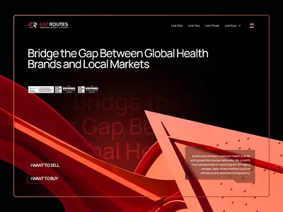 EatRoutes — Global Health Distribution Platform branding creativerafat figma healthtech landingpage logistics minimalistdesign supplementbrand supplychain ui uidesign ux uxui webdesign