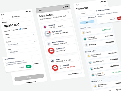 MoneyFlux - Budgeting App (4/4) budget app budgeting expenses tracker mobile ui money manager