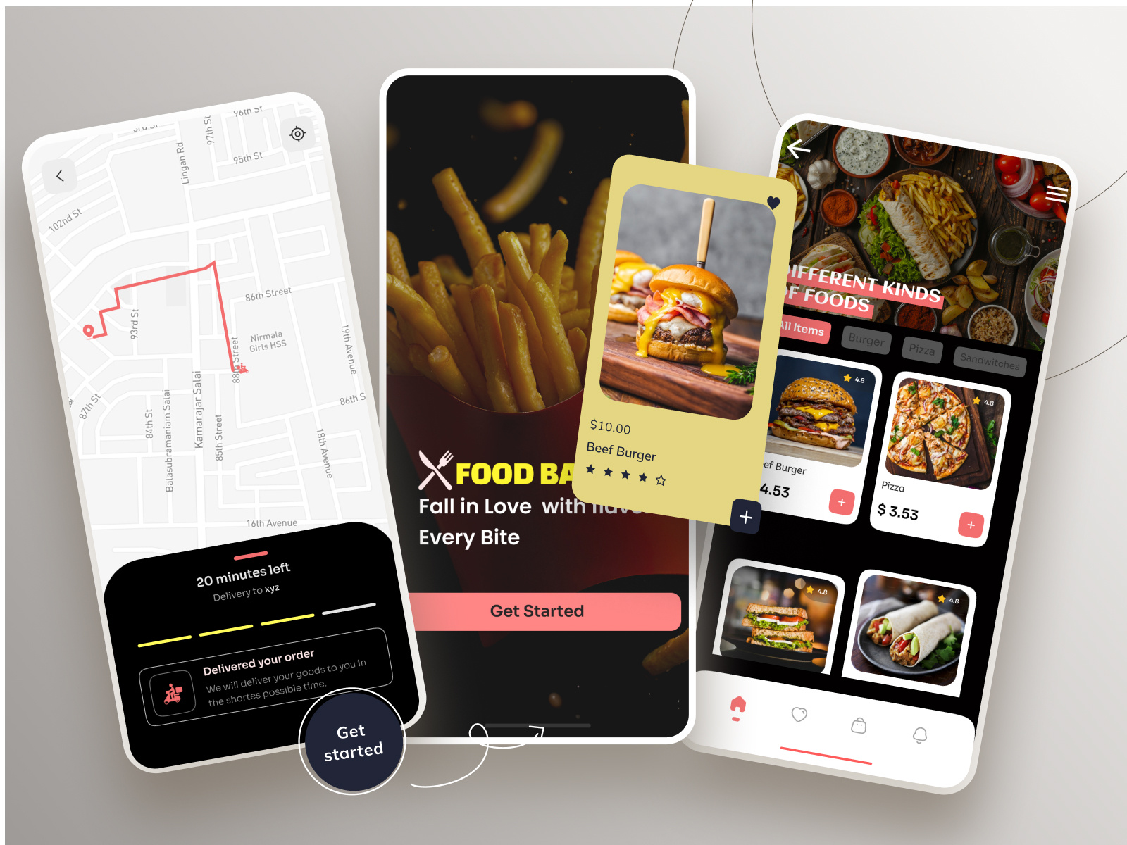 FoodBank – Smart Food Ordering App Experience clean figma landingpage minimal modern ui uiux ux webdesign website