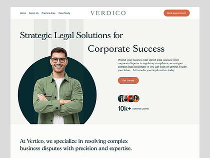 Verdico — Corporate Legal Website Hero