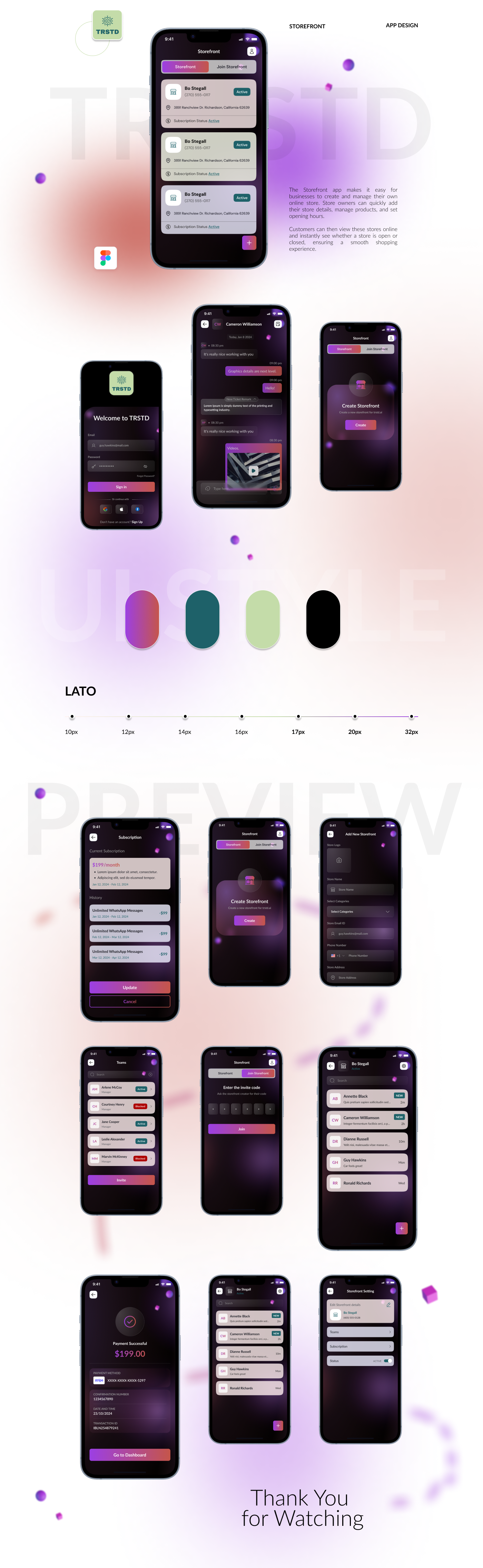 Storefront Management App app concept app design store app ui