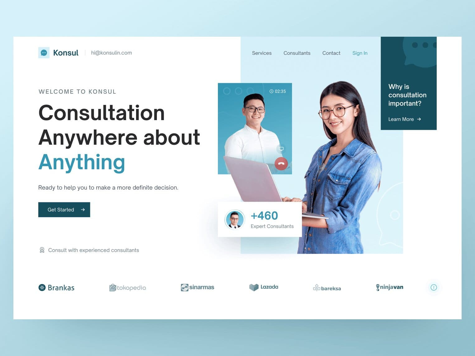 Konsul: Consultation Platform Website anything anywhere business call career consult consultant consultation design education fitness hyperfantasy monochrome platform professional renovation ui ux waffle web