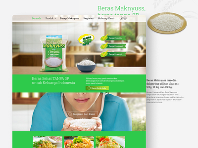 UI/UX Website Maknyuss Rice entire website microsite ui ui website ux ux website