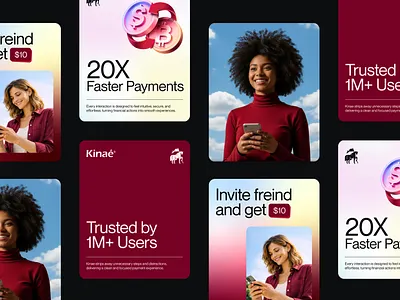 Kinaé | Fintech & Digital Payment Social Media Branding adobe branding branding design crypto design digital payment finance fintech branding fintech website graphic design logo typography ui ux vector